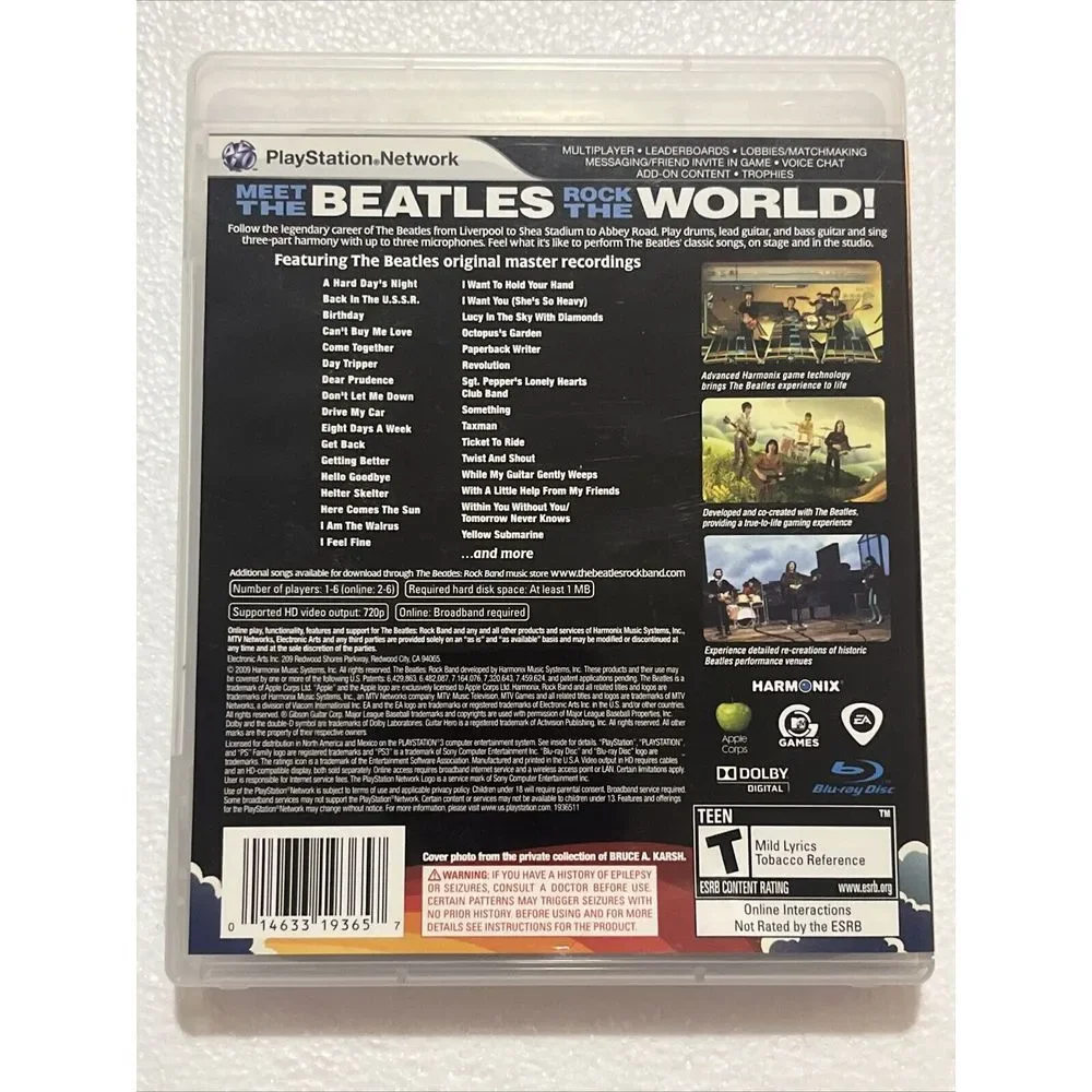 The‎ Beatles Rock Band, Harmonix MTV Games, Playstation 3 / PS3